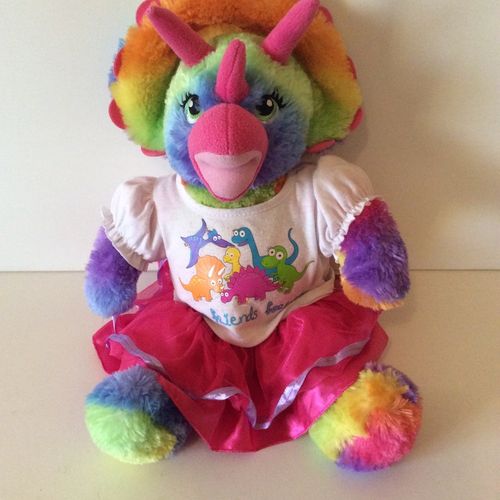 Build -A-Bear Triceratops Rainbow Tutu 14”